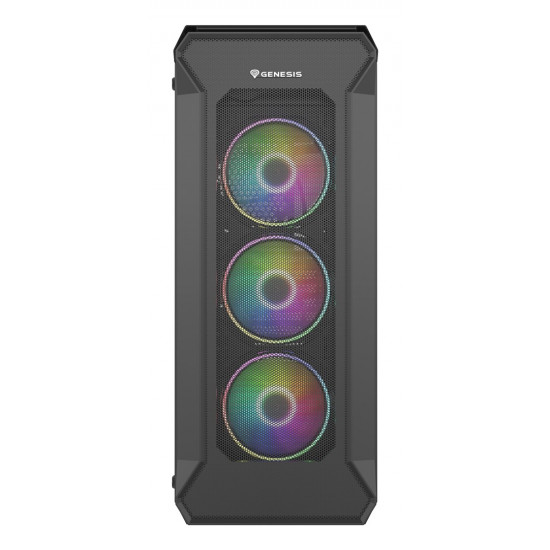 GENESIS Irid 505 ARGB Midi Tower Black, Transparent