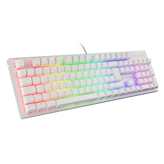 GAMING KEYBOARD GENESIS THOR 303 FR RGB BACKLIGHT MECHANICAL BROWN SWITCH WHITE HOT SWAP