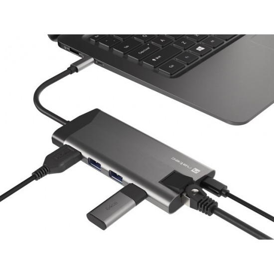 NATEC Fowler Plus USB Type-C Black, Grey