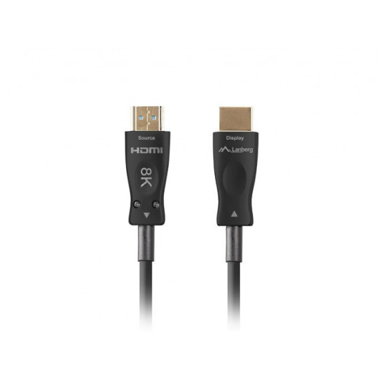 HDMI CABLE M/M V2.1 80M 8K BLACK OPTICAL AOC LANBERG