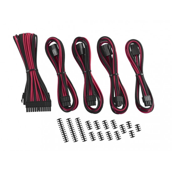 CableMod Classic ModMesh Cable Extension Kit - 8+6 Series - black/red