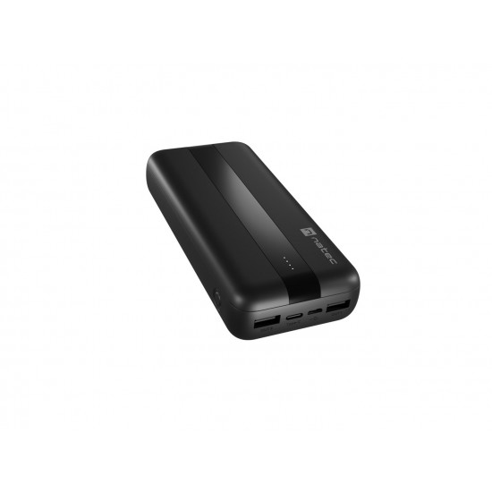 NATEC TREVI POWERBANK 20000MAH 2X USB-A + 1X USB-C BLACK