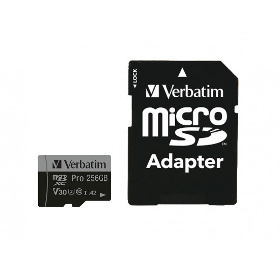 Verbatim Pro U3 256GB Micro SDXC Card