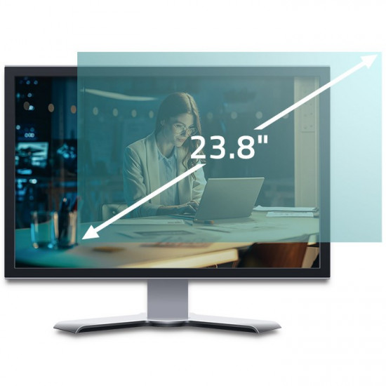 Qoltec Blue Light Filter 23.8 | 16:9 | Eye Care | Anti Glare | Matte | per monitor