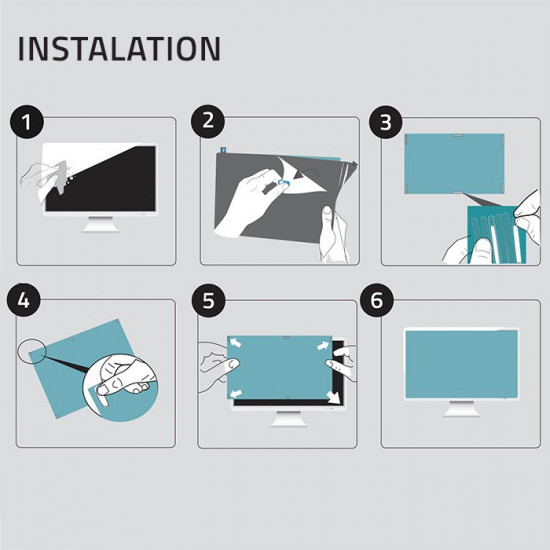 Qoltec Blue Light Filter 23.8 | 16:9 | Eye Care | Anti Glare | Matte | per monitor