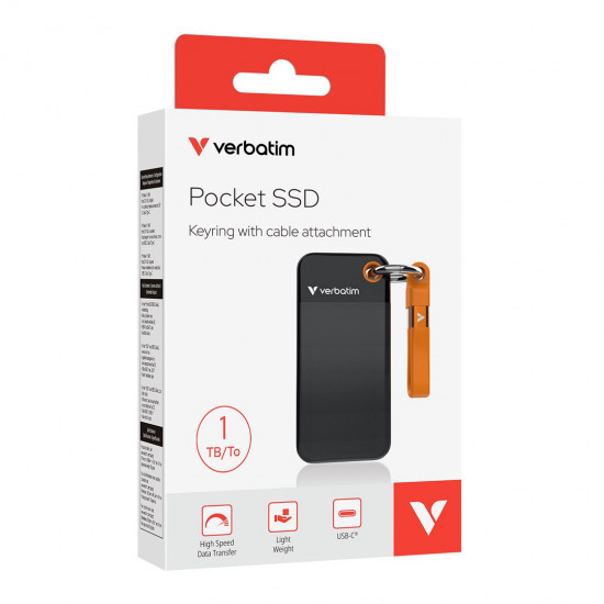 Verbatim Pocket SSD 1TB USB-C 3.2 Gen 2 Black/Orange