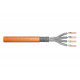 DIGITUS Cat.7 Installation Cable, S/FTP, B2ca, AWG 23/1, LSOH, 100m, orange