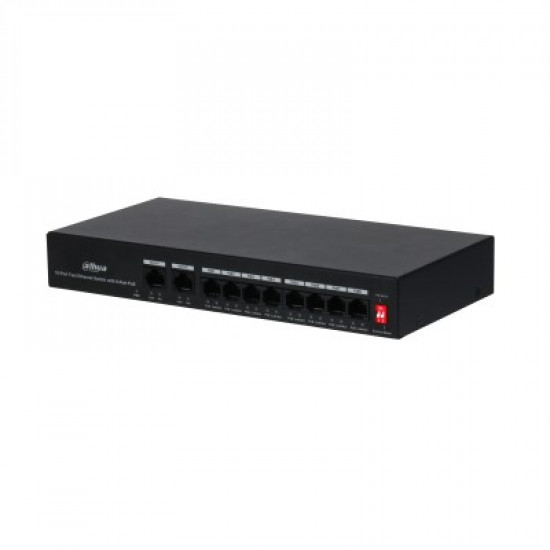 Dahua Technology PoE DH-PFS3010-8ET-65 network switch Fast Ethernet (10/100) Power over Ethernet (PoE) Black