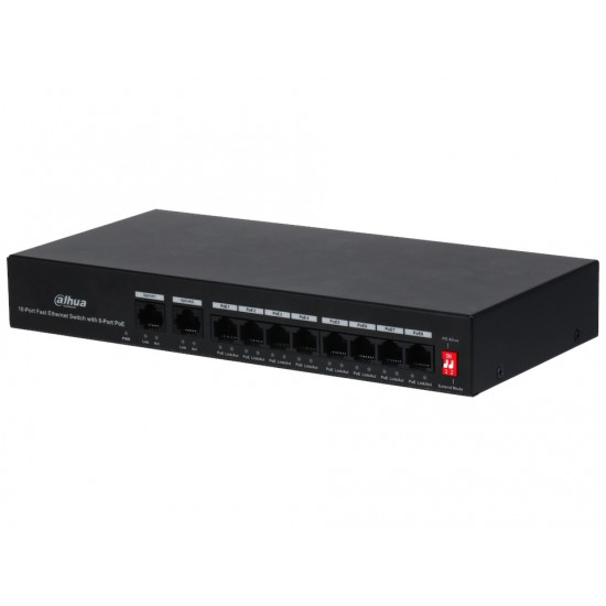 Dahua Technology PoE DH-PFS3010-8ET-65 network switch Fast Ethernet (10/100) Power over Ethernet (PoE) Black