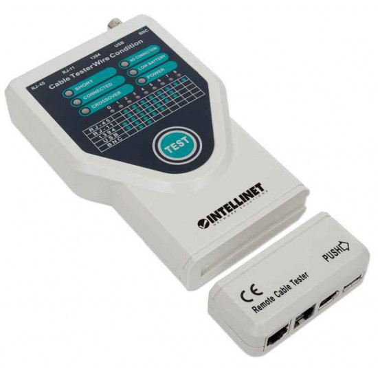 RJ-11/RJ-45/USB/1394/BNC Intellinet Cable Tester