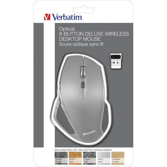 Verbatim 8-Button Wireless Blue LED Mouse