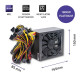 Qoltec 50348 ATX 1800W power supply | 80 Plus Platinum | Gaming Miner