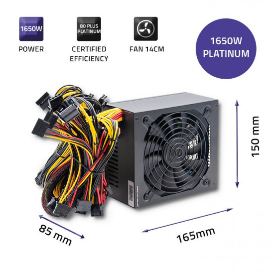 Qoltec 50342 ATX 1650W power supply | 80 Plus Platinum