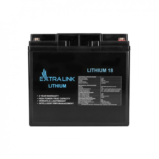 Extralink Accumulator LiFePO4 18AH 12.8V, BMS