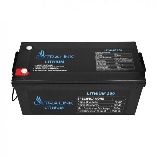 Extralink Accumulator LiFePO4 200AH 12.8V, BMS