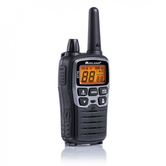 Midland XT70 two-way radio 24 channels 446.00625 - 446.09375 MHz Black, Grey