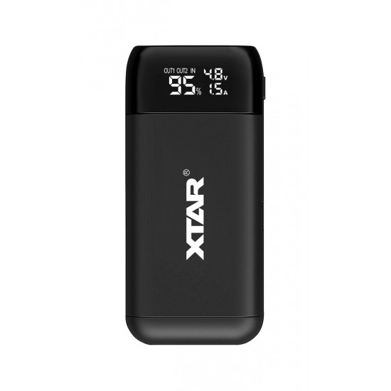 Charger / Power bank for 18650 XTAR PB2S batteries