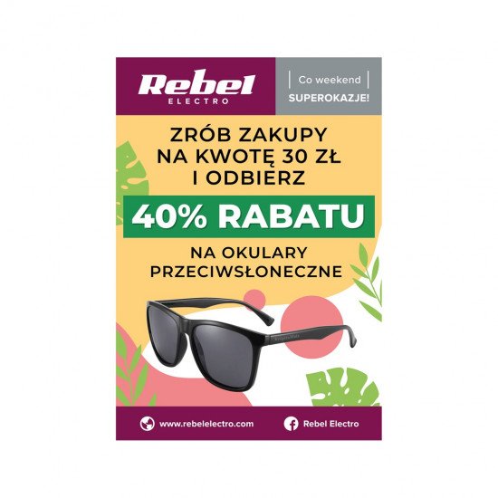 Rebel Electro poster - Promotion on glasses