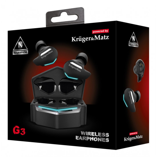 Krüger&Matz KMPG3 headphones/headset Wireless In-ear Gaming Bluetooth Black, Blue