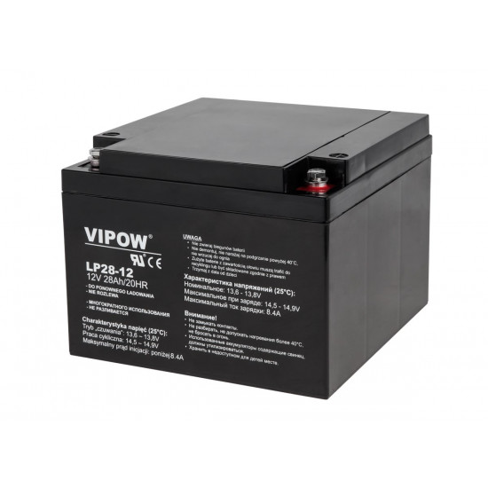 VIPOW 12V 28Ah gel battery