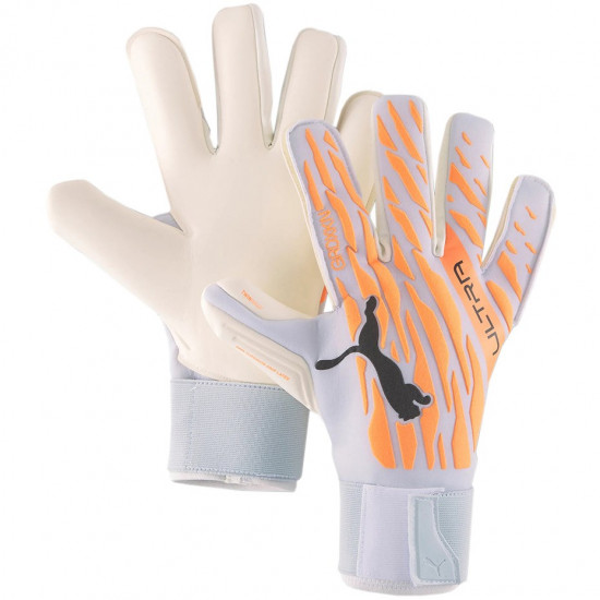 Puma Ultra Grip 1 Hybrid Pro Goalkeeper Gloves Grey-Orange 41786 05 9,5