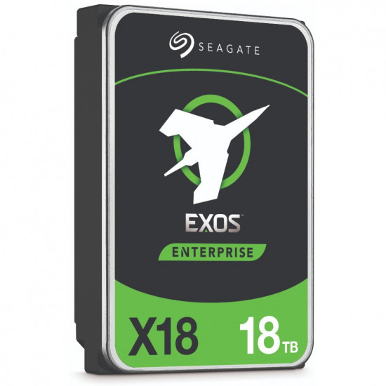 SEAGATE Exos X18 18TB HDD SATA 6Gb/s 7200RPM 256MB cache 8,89cm 3,5Zoll 24x7 SED 512e/4KN BLK