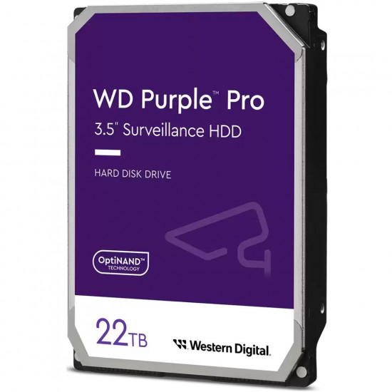 WD Purple Pro 22TB SATA 6Gb/s HDD 8,89cm 3,5Zoll internal 7200Rpm 512MB Cache 24x7 Bulk