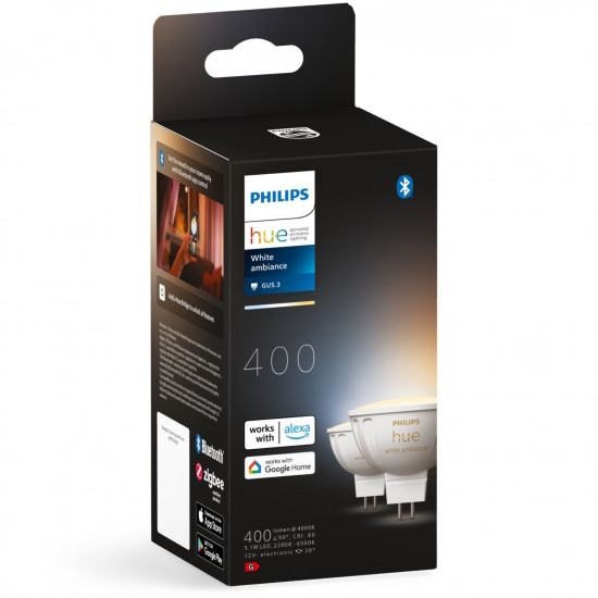 Philips Hue White Amb. MR16 LED Lampe Doppelpack 2x400lm