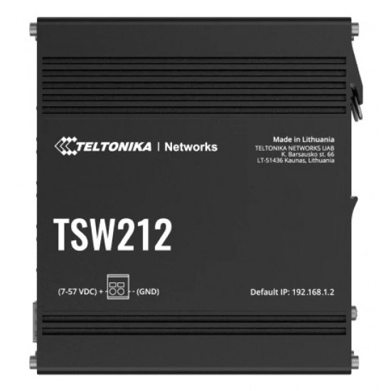 Teltonika TSW212 Managed L2 Gigabit Ethernet (10/100/1000) Black