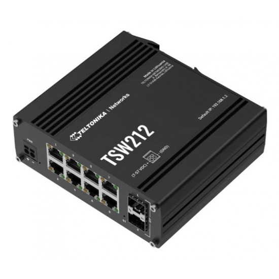 Teltonika TSW212 Managed L2 Gigabit Ethernet (10/100/1000) Black