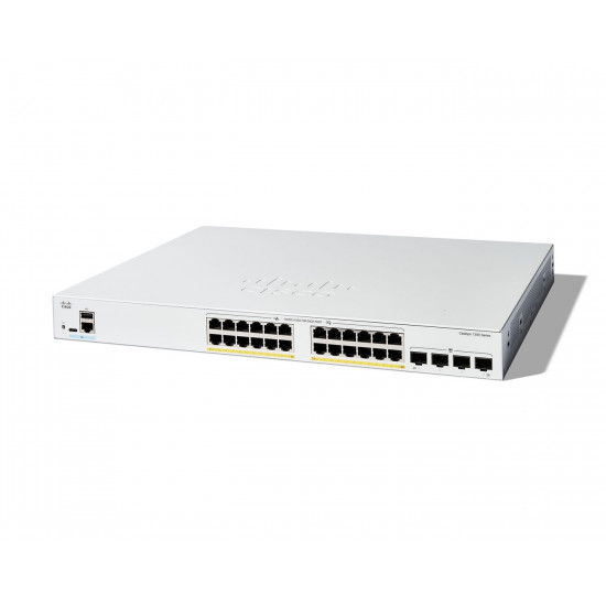 Cisco Catalyst 1300-24FP-4G Managed Switch, 24 Port GE, Full PoE, 4x1GE SFP, Limited Lifetime Protection (C1300-24FP-4G)