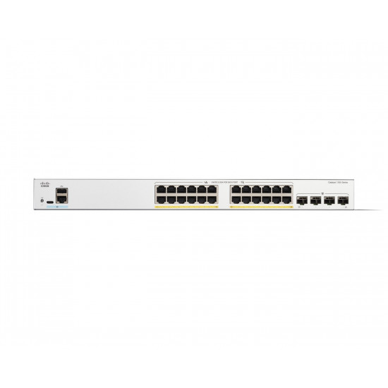 Cisco Catalyst 1300-24FP-4G Managed Switch, 24 Port GE, Full PoE, 4x1GE SFP, Limited Lifetime Protection (C1300-24FP-4G)