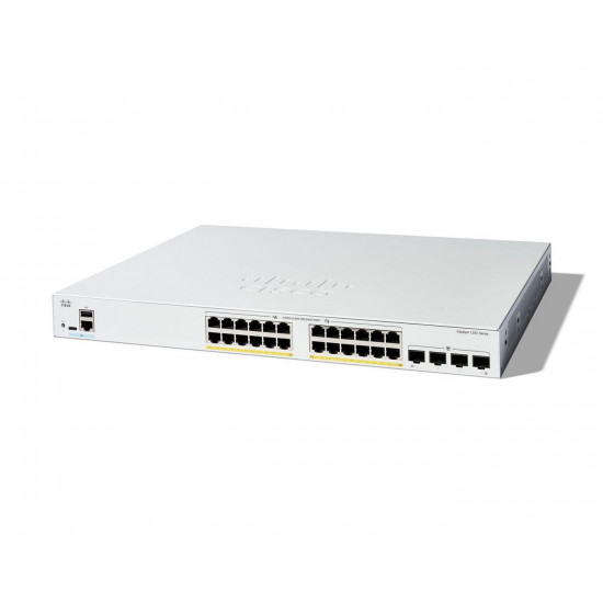 Cisco Catalyst 1200-24FP-4G Smart Switch, 24 Port GE, Full PoE, 4x1GE SFP, Limited Lifetime Protection (C1200-24FP-4G)