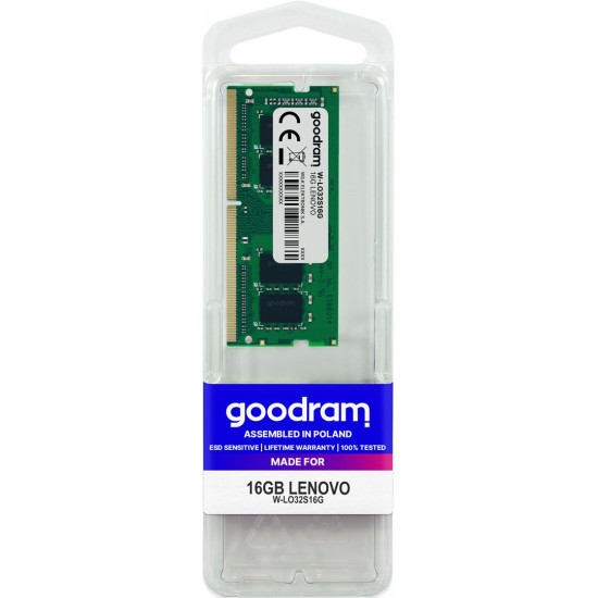 Goodram W-LO16S08G memory module 8 GB 1 x 8 GB DDR3 1600 MHz