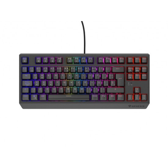 GAMING KEYBOARD GENESIS THOR 230 TKL ES RGB MECHANICAL OUTEMU RED BLACK HOT SWAP