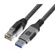 USB-A to Gigabit Ethernet RJ45 Network Cable 1m