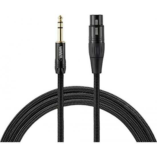 Warm Audio PREM-XLRF-TRSM-6 audio cable 1.8 m 6.35mm TRS XLR Black