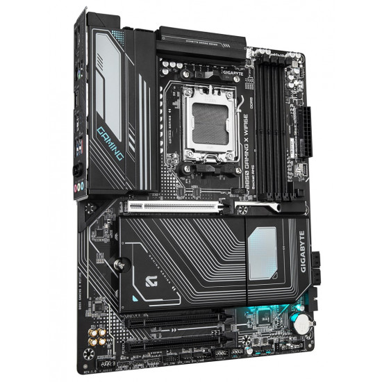 GIGABYTE B850 GAMING X WIFI6E Motherboard - AMD Ryzen 9000 Series CPUs, 12+2+2 Phases Digital VRM, up to 8200MHz DDR5 (OC), 1xPCIe 5.0 + 2xPCIe 4.0 M.2, 2.5LAN, WIFI 6E, USB 3.2 Gen 2x2