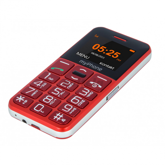 myPhone | Halo Easy | Red | 1.77  | TFT | 24 MB | 32 MB | Single SIM | Bluetooth | Main camera resolution 0.3 MP | 1000 mAh