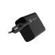 NATEC RIBERA GAN CHARGER 1x USB-A + 1x USB-C 65W BLACK