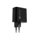 NATEC RIBERA GAN CHARGER 1x USB-A + 1x USB-C 65W BLACK