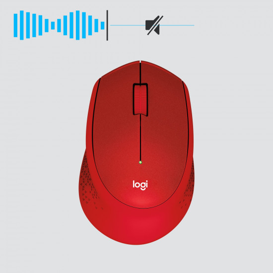 Logitech M330 SILENT PLUS wireless Rot