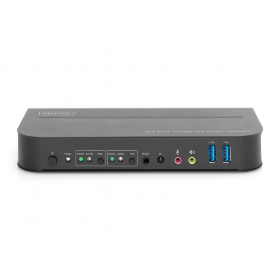 Digitus KVM Switch, 2x1 HDMI, HDMI Out,USB, 4Kx2K@60Hz