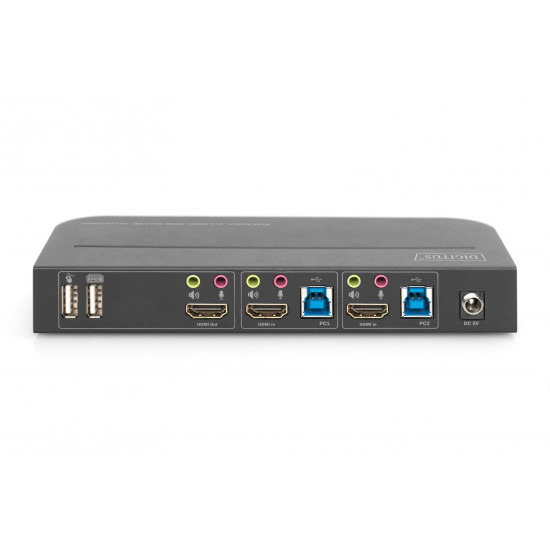 Digitus KVM Switch, 2x1 HDMI, HDMI Out,USB, 4Kx2K@60Hz