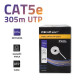 Qoltec 50358 UTP network cable| CAT5E | 305m | PVC grey