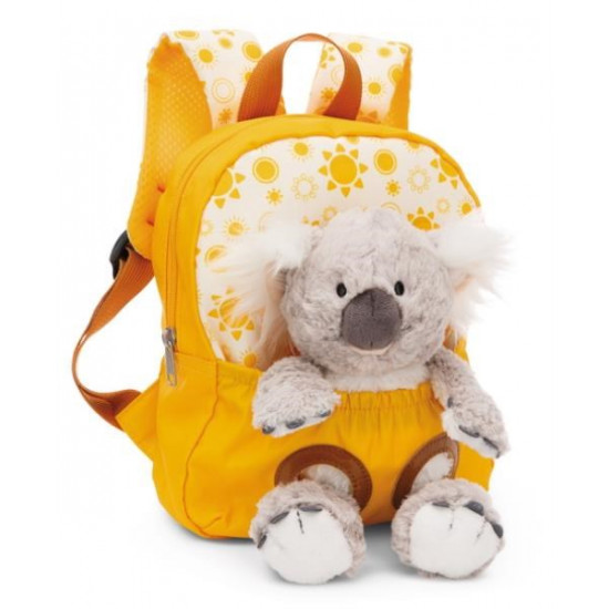 NICI 49842 Backpack 21x26cm yellow + Koala mascot 25cm