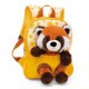 NICI 49854 Backpack 21x26cm yellow + Panda mascot red 25cm