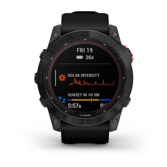 Garmin fenix 7X Solar 3.56 cm (1.4) MIP 51 mm Digital 280 x 280 pixels Touchscreen Grey Wi-Fi GPS (satellite)