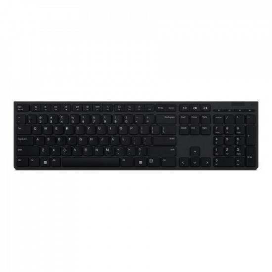 Lenovo | Professional Wireless Rechargeable Keyboard | 4Y41K04068 | Keyboard | Wireless | US | Grey | Scissors switch keys