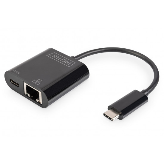 Digitus USB Type-C™ Gigabit Ethernet adapter with Power Delivery support